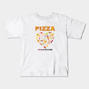 pizza is my valentine! Pizza Addicted, Vegetables, Mushroom, Tomato, Onion, Bell Pepper Unique Set Designs Value Pack Kids T-Shirt